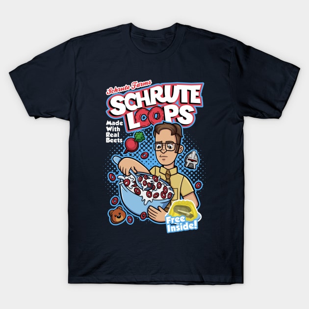 Schrute Loops Dwight Schrute Cereal T-Shirt by scribblejuice